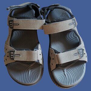 KuaiLu Hiking Sandals W/Arch Support Lightweight Beige Size 9.5